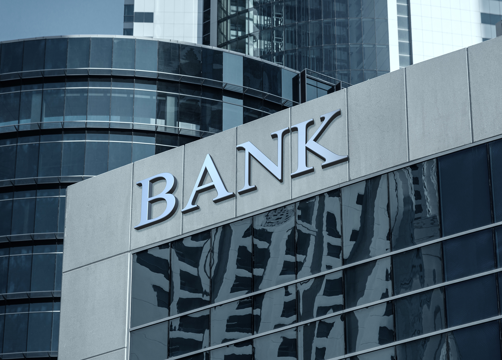 Devanture d'une banque américaine